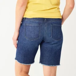 Maternity Sonoma Goods For Life® Over-the-Belly Frayed Hem Bermuda Shorts -Sonoma Goods For Life Shop 5475865 ALT