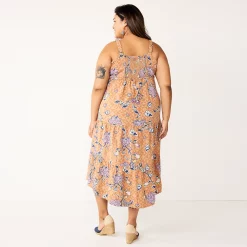 Plus Size Sonoma Goods For Life® Tiered Maxi Dress -Sonoma Goods For Life Shop 5484502 ALT