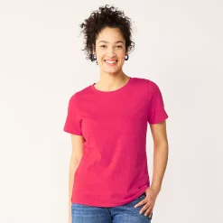 Women's Sonoma Goods For Life® Crewneck Tee -Sonoma Goods For Life Shop 5484998 Berry Pink