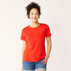 Women's Sonoma Goods For Life® Crewneck Tee -Sonoma Goods For Life Shop 5484998 Bright Red