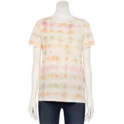 Women's Sonoma Goods For Life® Crewneck Tee -Sonoma Goods For Life Shop 5484998 Cream Warm Tie Dye