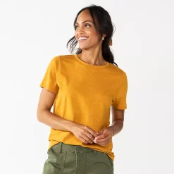Women's Sonoma Goods For Life® Crewneck Tee -Sonoma Goods For Life Shop 5484998 Gold