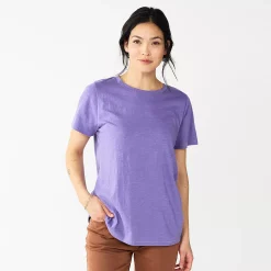 Women's Sonoma Goods For Life® Crewneck Tee -Sonoma Goods For Life Shop 5484998 Grape Purple
