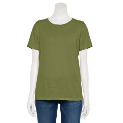 Women's Sonoma Goods For Life® Crewneck Tee -Sonoma Goods For Life Shop 5484998 Light Olive