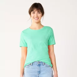 Women's Sonoma Goods For Life® Crewneck Tee -Sonoma Goods For Life Shop 5484998 Mint Green Blue