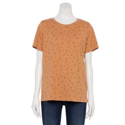 Women's Sonoma Goods For Life® Crewneck Tee -Sonoma Goods For Life Shop 5484998 Orange Floral