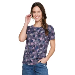 Women's Sonoma Goods For Life® Crewneck Tee -Sonoma Goods For Life Shop 5484998 Purple Abstract Floral