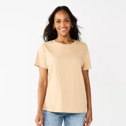 Women's Sonoma Goods For Life® Crewneck Tee -Sonoma Goods For Life Shop 5484998 Tan