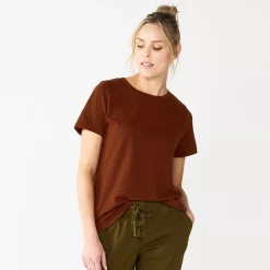 Women's Sonoma Goods For Life® Crewneck Tee -Sonoma Goods For Life Shop 5484998 Wine