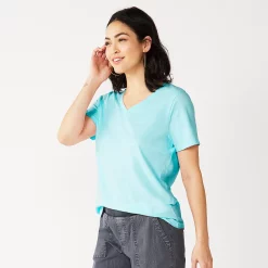 Women's Sonoma Goods For Life® Everyday V-Neck Tee 111 Women's Sonoma Goods For Life® Everyday V-Neck Tee -Sonoma Goods For Life Shop 5485729 Light Blue