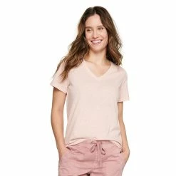 Women's Sonoma Goods For Life® Everyday V-Neck Tee 137 Women's Sonoma Goods For Life® Everyday V-Neck Tee -Sonoma Goods For Life Shop 5485729 Light Pink Texture
