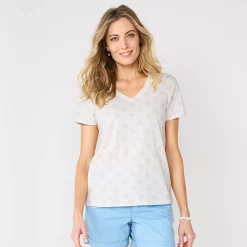 Women's Sonoma Goods For Life® Everyday V-Neck Tee 163 Women's Sonoma Goods For Life® Everyday V-Neck Tee -Sonoma Goods For Life Shop 5485729 Neutral Mini Floral