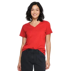 Women's Sonoma Goods For Life® Everyday V-Neck Tee 112 Women's Sonoma Goods For Life® Everyday V-Neck Tee -Sonoma Goods For Life Shop 5485729 Red