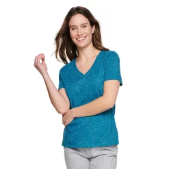 Women's Sonoma Goods For Life® Everyday V-Neck Tee 139 Women's Sonoma Goods For Life® Everyday V-Neck Tee -Sonoma Goods For Life Shop 5485729 Teal Texture