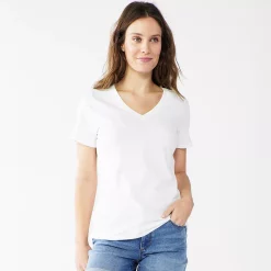 Women's Sonoma Goods For Life® Everyday V-Neck Tee 133 Women's Sonoma Goods For Life® Everyday V-Neck Tee -Sonoma Goods For Life Shop 5485729 White