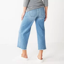 Maternity Sonoma Goods For Life® Over-Belly Frayed-Hem Wide-Leg Crop Jeans 6 Maternity Sonoma Goods For Life® Over-Belly Frayed-Hem Wide-Leg Crop Jeans -Sonoma Goods For Life Shop 5489395 ALT