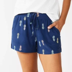 Women's Sonoma Goods For Life® Pajama Shorts -Sonoma Goods For Life Shop 5490352 Navy Pineapple