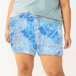 Plus Size Sonoma Goods For Life® Pajama Shorts -Sonoma Goods For Life Shop 5490355 Blue Crackle