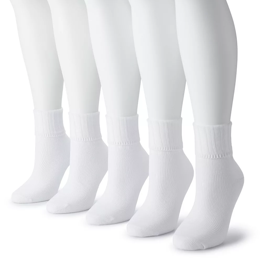 Women's Sonoma Goods For Life® 5-Pack Neutral Color Cuffed Crew Socks 1 Women's Sonoma Goods For Life® 5-Pack Neutral Color Cuffed Crew Socks