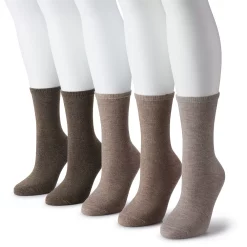 Women's Sonoma Goods For Life® 5 Pack Plain Knit Crew Socks 13 Women's Sonoma Goods For Life® 5 Pack Plain Knit Crew Socks -Sonoma Goods For Life Shop 5497544 Brown Heather