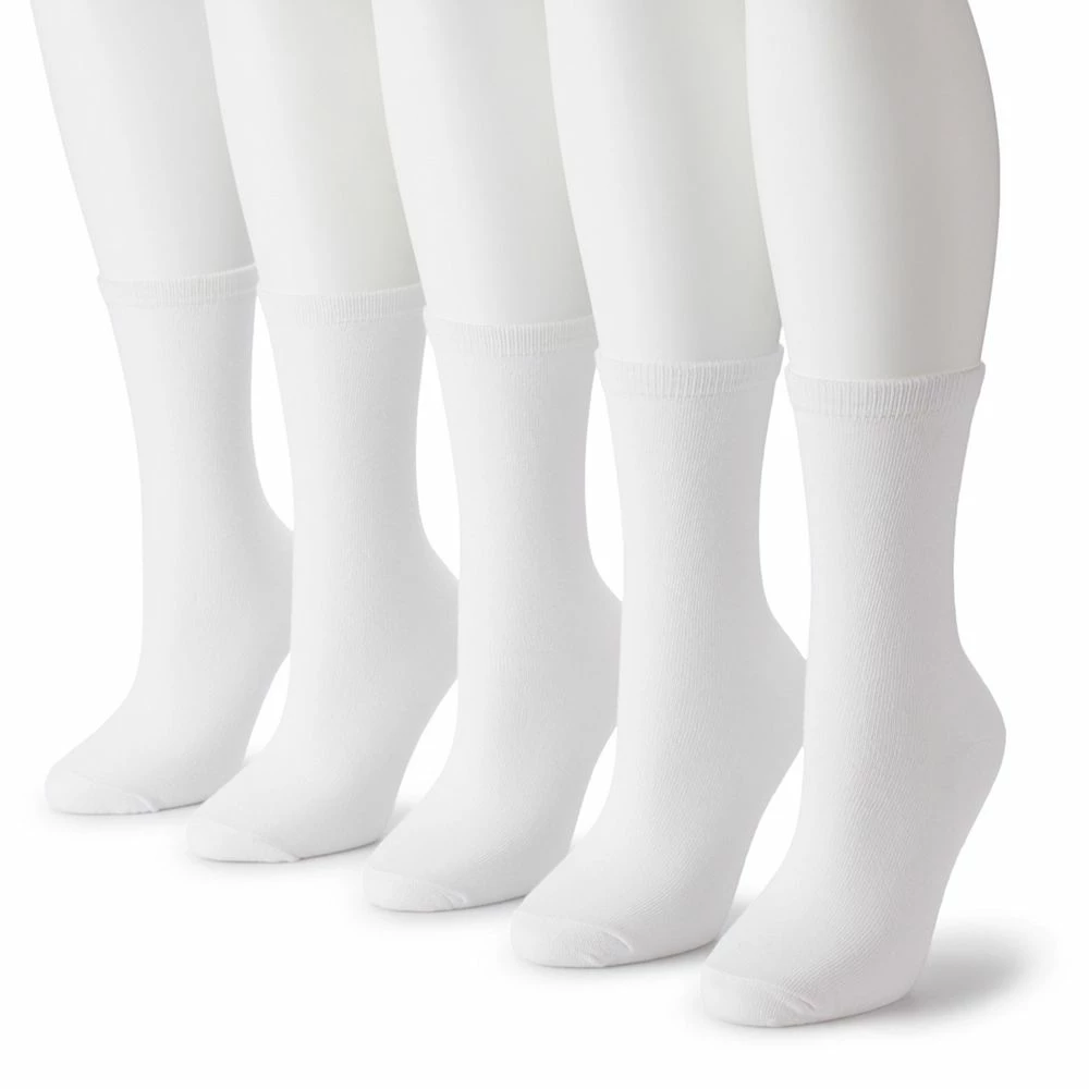 Women's Sonoma Goods For Life® 5 Pack Plain Knit Crew Socks 5 Women's Sonoma Goods For Life® 5 Pack Plain Knit Crew Socks - Image 5