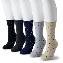 Women's Sonoma Goods For Life® 5-Pack Roll Top Crew Socks 10 Women's Sonoma Goods For Life® 5-Pack Roll Top Crew Socks -Sonoma Goods For Life Shop 5497545 Multi