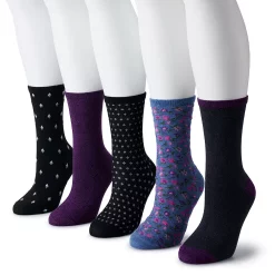 Women's Sonoma Goods For Life® 5-Pack Geo Crew Socks -Sonoma Goods For Life Shop 5497546 Gray Multi