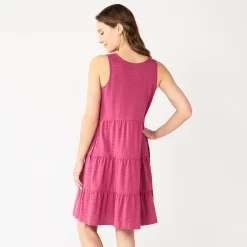 Women's Sonoma Goods For Life® Sleeveless Tiered Knit Dress 12 Women's Sonoma Goods For Life® Sleeveless Tiered Knit Dress -Sonoma Goods For Life Shop 5501602 ALT