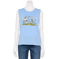 Women's Sonoma Goods For Life® Muscle Graphic Tank -Sonoma Goods For Life Shop 5504455 Blue Daisies
