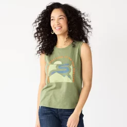 Women's Sonoma Goods For Life® Muscle Graphic Tank -Sonoma Goods For Life Shop 5504455 Olive Horizon