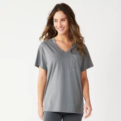 Women's Sonoma Goods For Life® Tunic Tee -Sonoma Goods For Life Shop 5508079 Dark Gray
