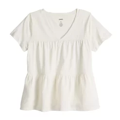 Women's Sonoma Goods For Life® Tiered V-Neck Top -Sonoma Goods For Life Shop 5508144 ALT5