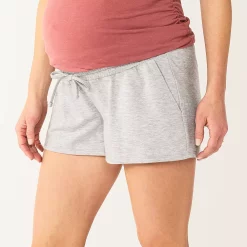 Maternity Sonoma Goods For Life® Under-The-Belly Lounge Shorts -Sonoma Goods For Life Shop 5508928 Gray