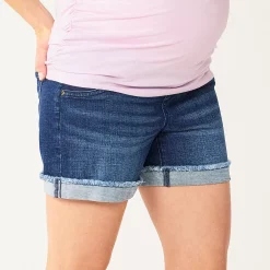 Maternity Sonoma Goods For LifeĀ® Side-Panel Cuffed Hem Jean Shorts