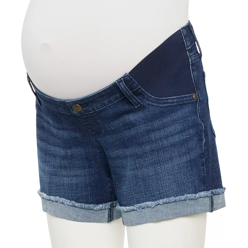 Maternity Sonoma Goods For Life® Side Panel Frayed Hem Jean Shorts 3 Maternity Sonoma Goods For Life® Side Panel Frayed Hem Jean Shorts - Image 3