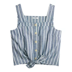 Women's Sonoma Goods For Life® Tie-Hem Squareneck Tank -Sonoma Goods For Life Shop 5510685 ALT5