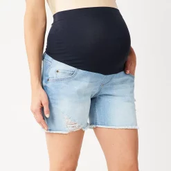 Maternity Sonoma Goods For Life® Over-The-Belly Panel Jean Shorts -Sonoma Goods For Life Shop 5514842 ALT2