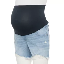 Maternity Sonoma Goods For Life® Over-The-Belly Panel Jean Shorts -Sonoma Goods For Life Shop 5514842 Light Wash