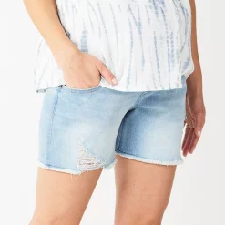 Maternity Sonoma Goods For LifeĀ® Over-The-Belly Panel Jean Shorts