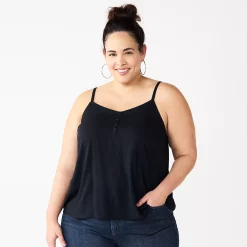Plus Size Sonoma Goods For Life® Swing Tank -Sonoma Goods For Life Shop 5514853 Black