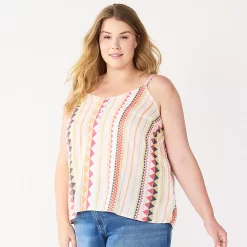 Plus Size Sonoma Goods For Life® Swing Tank -Sonoma Goods For Life Shop 5514853 Peach Shapes