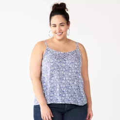 Plus Size Sonoma Goods For Life® Swing Tank -Sonoma Goods For Life Shop 5514853 Purple Floral