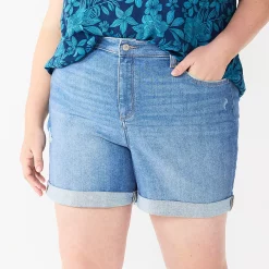 Plus Size Sonoma Goods For Life® Highrise Curvy Denim Shorts -Sonoma Goods For Life Shop 5515737 Bohemian