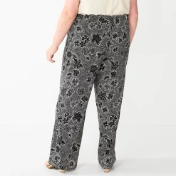 Plus Size Sonoma Goods For Life® Linen-Blend Wide-Leg Pants -Sonoma Goods For Life Shop 5517827 ALT