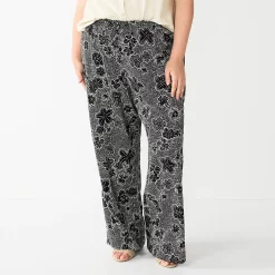 Plus Size Sonoma Goods For LifeĀ® Linen-Blend Wide-Leg Pants