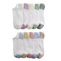 Women's Sonoma Goods For Life® 10-Pack No Show Marled Socks -Sonoma Goods For Life Shop 5521589 White Multi