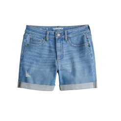 Women's Sonoma Goods For Life® High-Rise Curvy 5" Denim Shorts -Sonoma Goods For Life Shop 5522148 ALT5