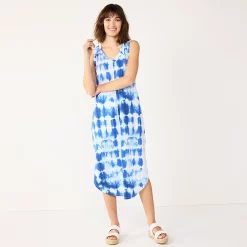 Women's Sonoma Goods For LifeĀ® Sleeveless Shirttail Knit Midi Dress