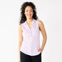 Women's Sonoma Goods For Life® Popover V-neck Utility Tank -Sonoma Goods For Life Shop 5522895 Light Purple