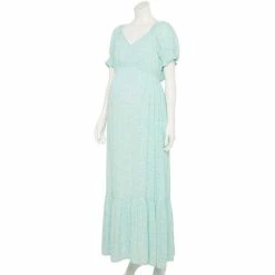 Maternity Sonoma Goods For Life® Smocked Sleeve Babydoll Maxi Dress 6 Maternity Sonoma Goods For Life® Smocked Sleeve Babydoll Maxi Dress -Sonoma Goods For Life Shop 5523595 Light Blue Floral
